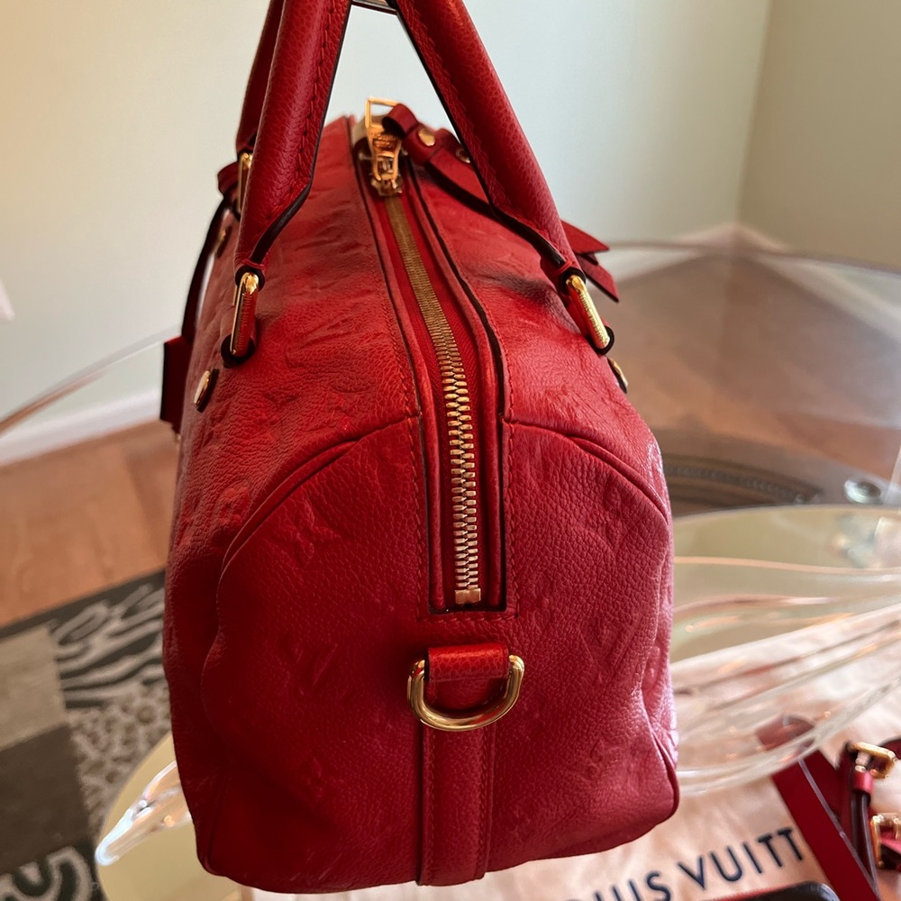 Louis Vuitton Red Emprinte Speedy Bag & Long Wallet - Picture 11 of 16
